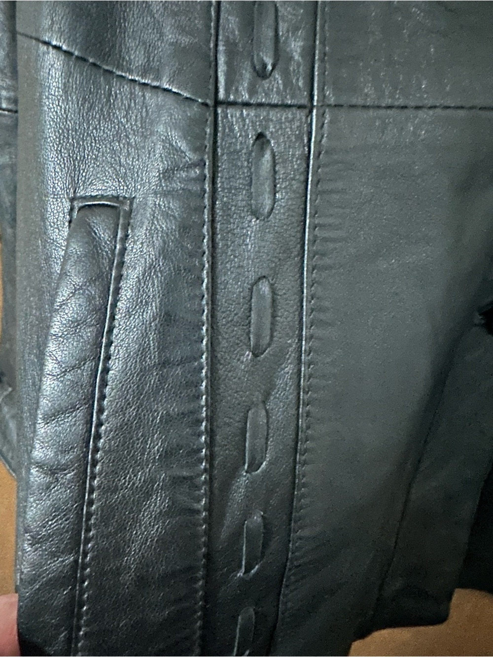 Boutique of Leathers Classic Women's Leather Button-Front Jacket Black Size 16 - Picture 5 of 14